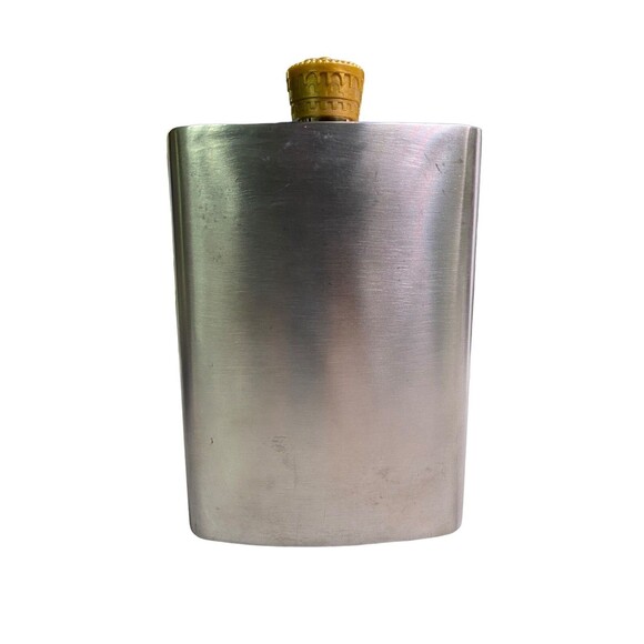 Crown Royal 8oz Stainless Steel Whisky Flask Removable Suede Sleeve Gold Cap - Picture 11 of 12